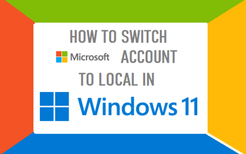 如何在Windows11中将Microsoft帐户切换到本地