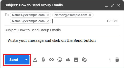 Gmail 中的撰写和发送电子邮件选项