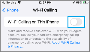 在 iPhone 上禁用 WiFi 通话