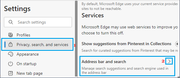 在 Microsoft Edge 中管理地址栏和搜索选项