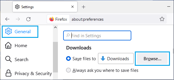 浏览 Firefox 下载位置