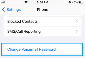 在 iPhone 上更改语音信箱密码