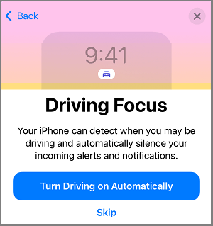 在 iPhone 上自动打开“驾驶勿扰”