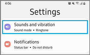 Android 中的声音和振动设置选项