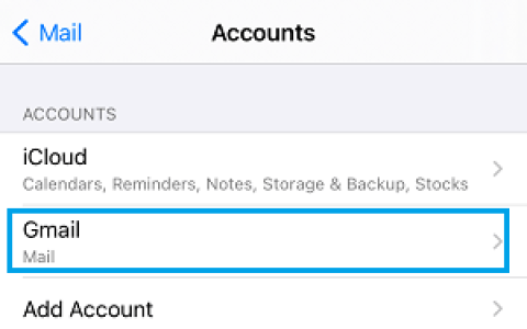如何从iPhone邮件应用程序中删除Gmail帐户