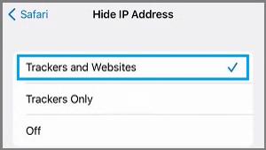 从 iPhone 上的跟踪器和网站设置中隐藏 IP 地址