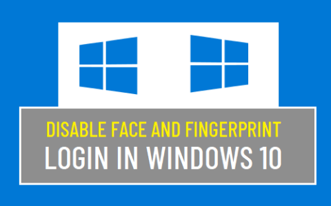 在Windows10中禁用面部和指纹登录