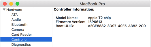 Mac 上的 Apple T2 芯片