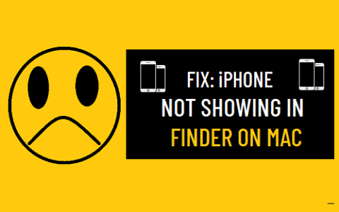 修复iPhone在Mac上的Finder中不显示