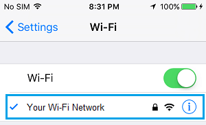 在 iPhone 上打开 WiFi 网络