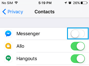 禁用 Facebook Messenger 访问 iPhone 上的联系人