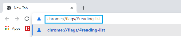 转到 Chrome 阅读列表标志