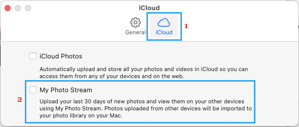 在 Mac 上禁用我的照片流