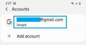 在 Android 手机上选择 Gmail 帐户