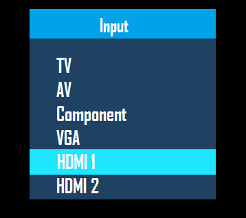 将电视上的源输入更改为 HDMI
