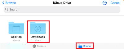 iCloud 云盘中的文件夹