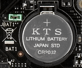 Windows 计算机上的 CMOS 电池