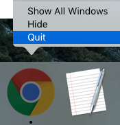 退出 Chrome 浏览器