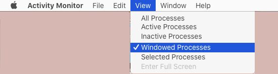 在 Mac 上打开窗口化进程