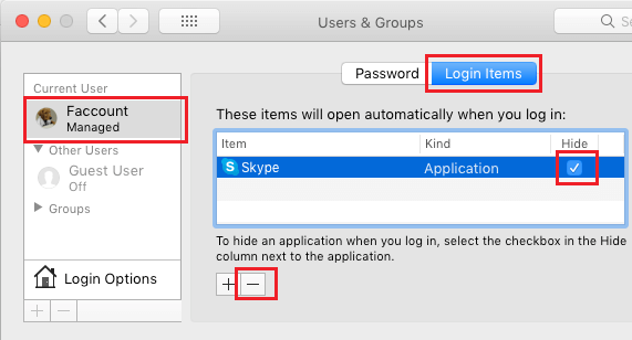 删除 Mac 上的启动应用程序