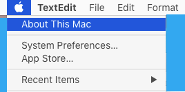 关于 Mac 上的此 Mac 选项