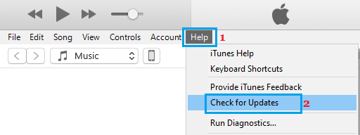 在 Windows PC 上检查 iTunes 更新选项