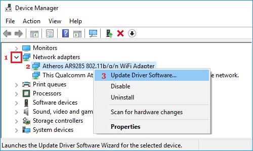 在 Windows 10 中更新 WiFi 适配器驱动程序软件
