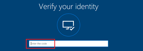 输入安全代码以重置 Microsoft 密码