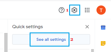打开 Gmail 设置