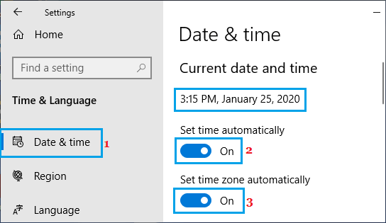 在 Windows 中设置日期和时间选项