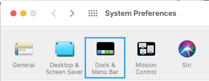 Mac 系统偏好设置上的停靠栏和菜单栏图标