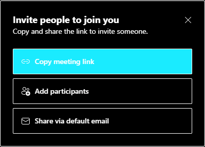 邀请人们加入 Microsoft Teams 中的会议