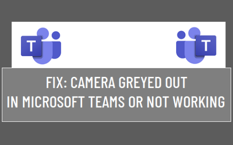修复Microsoft Teams中的摄像头不工作或变灰