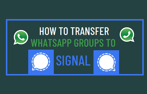 将 WhatsApp 组转移到 Signal
