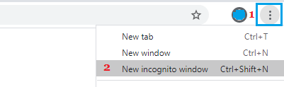 在 Chrome 浏览器中打开新的隐身窗口