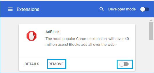 删除或禁用 Chrome 扩展程序