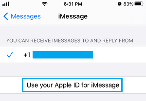 将您的 Apple ID 用于 iMessage