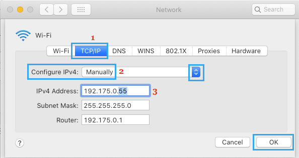 在 Mac 上更改 IP 地址