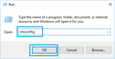 使用运行命令在 Windows 10 中打开 msconfig 实用程序