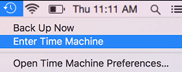 在 Mac 上输入时间机器选项