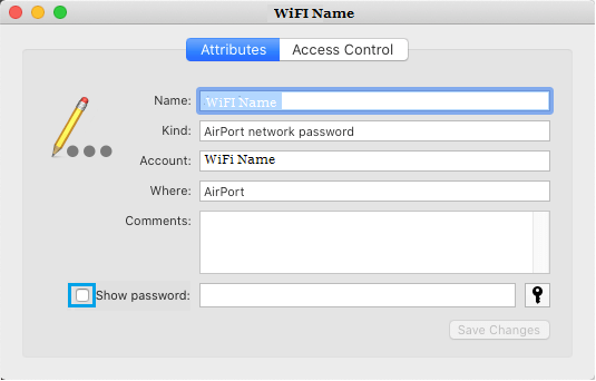 在 Mac 上显示 WiFi 密码选项