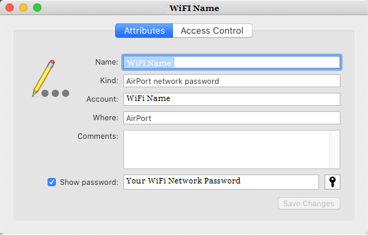 在 Mac 上显示 WiFi 网络密码