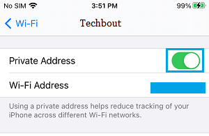 在 iPhone 上使用私人 WiFi 地址