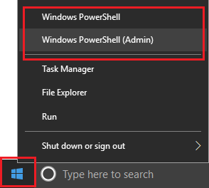 打开 Windows PowerShell 命令