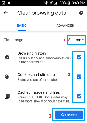 清除 Chrome 浏览历史、Cookie 和缓存