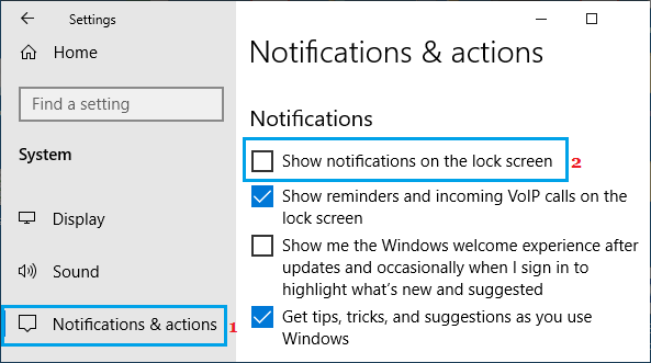 在 Windows PC 上禁用锁屏通知