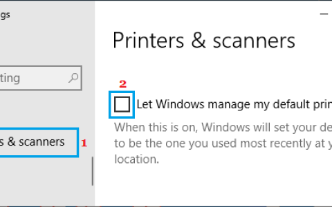 修复：Win10中的默认打印机自动更改问题