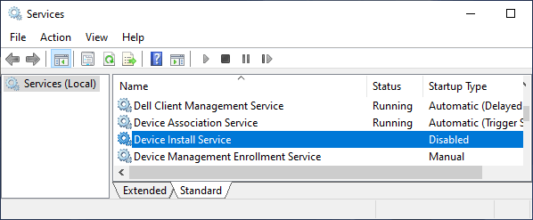 Windows 中的设备安装服务