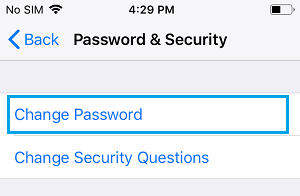 在 iPhone 上更改密码选项
