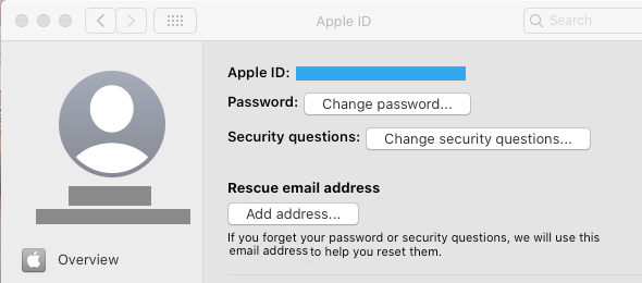 在 Mac 上更改密码选项